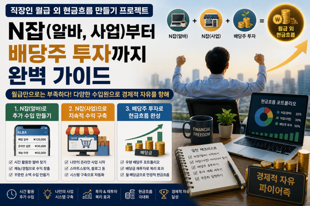 직장인 월급 외 현금흐름 만들기 프로젝트: N잡부터 배당주 투자까지 완벽 가이드