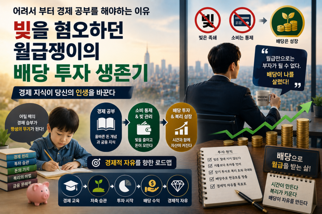 경제공부를 어릴때부터 해야하는 이유 : 빚을 혐오하던 월급쟁이의 배당 투자 생존기