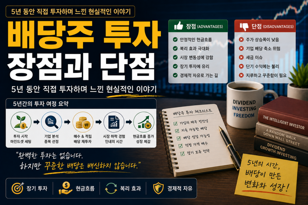 배당주 투자의 장점과 단점, 5년 동안 직접 투자하며 느낀 현실적인 이야기