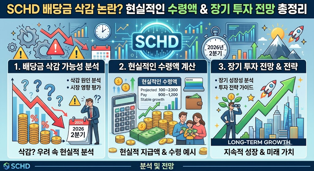 SCHD 배당금 삭감? 현실적인 수령액과 장기 투자 전망 총정리 (2026년 2분기)
