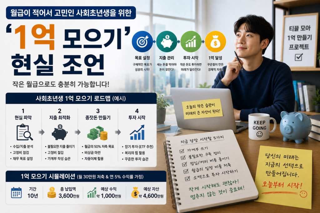 월급이 적어서 고민인 사회초년생을 위한 '1억 모으기' 현실 조언
